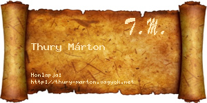 Thury Márton névjegykártya