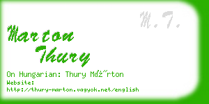 marton thury business card